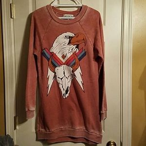 Rare Wildfox roadtrip night hike sweater dress